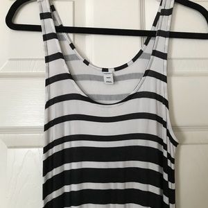 Black and White Stripe Maxi Dress